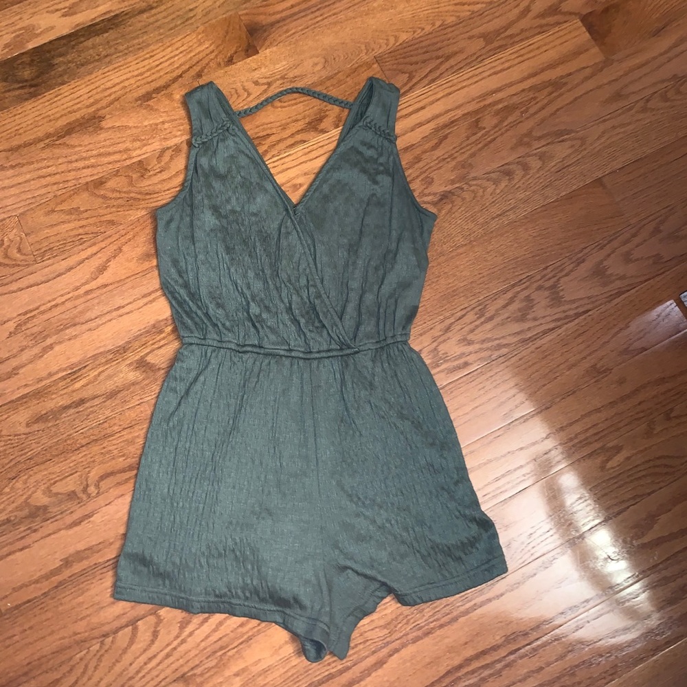 army green romper